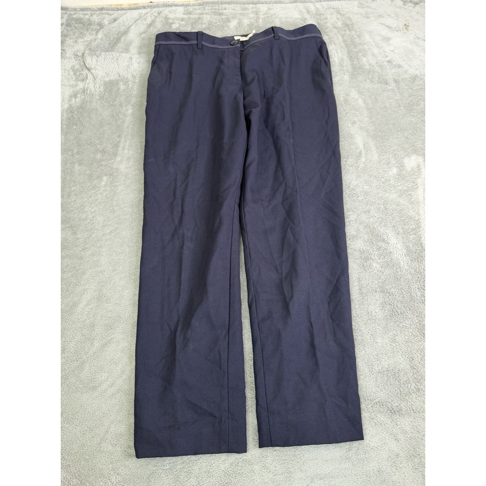 Tory Burch Chino Pants Women's Size 12 Blue Wool Blend